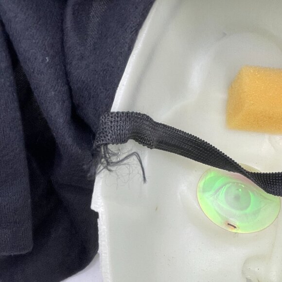 Vintage Vampire Halloween Mask with Green Holographic Eyes OS - Picture 5 of 11